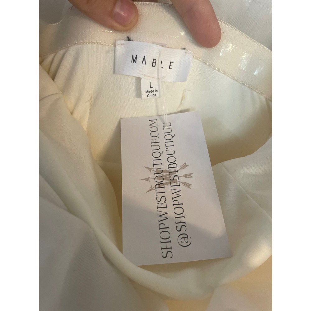 Mable Cream Tulle Ruffle Mini Dress Strapless Tiered Party Bridal Size Large - Picture 4 of 4